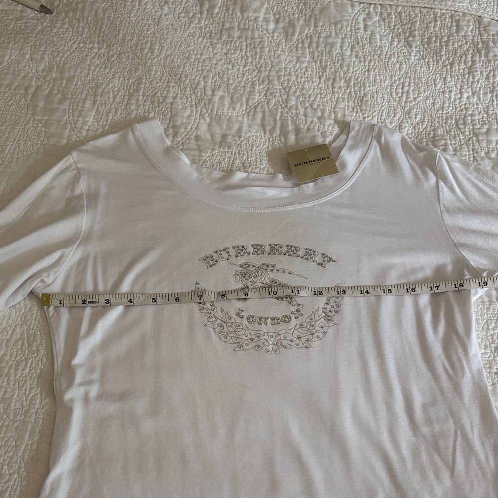 Burberry White Long Sleeve Tee - Picture 9 of 11